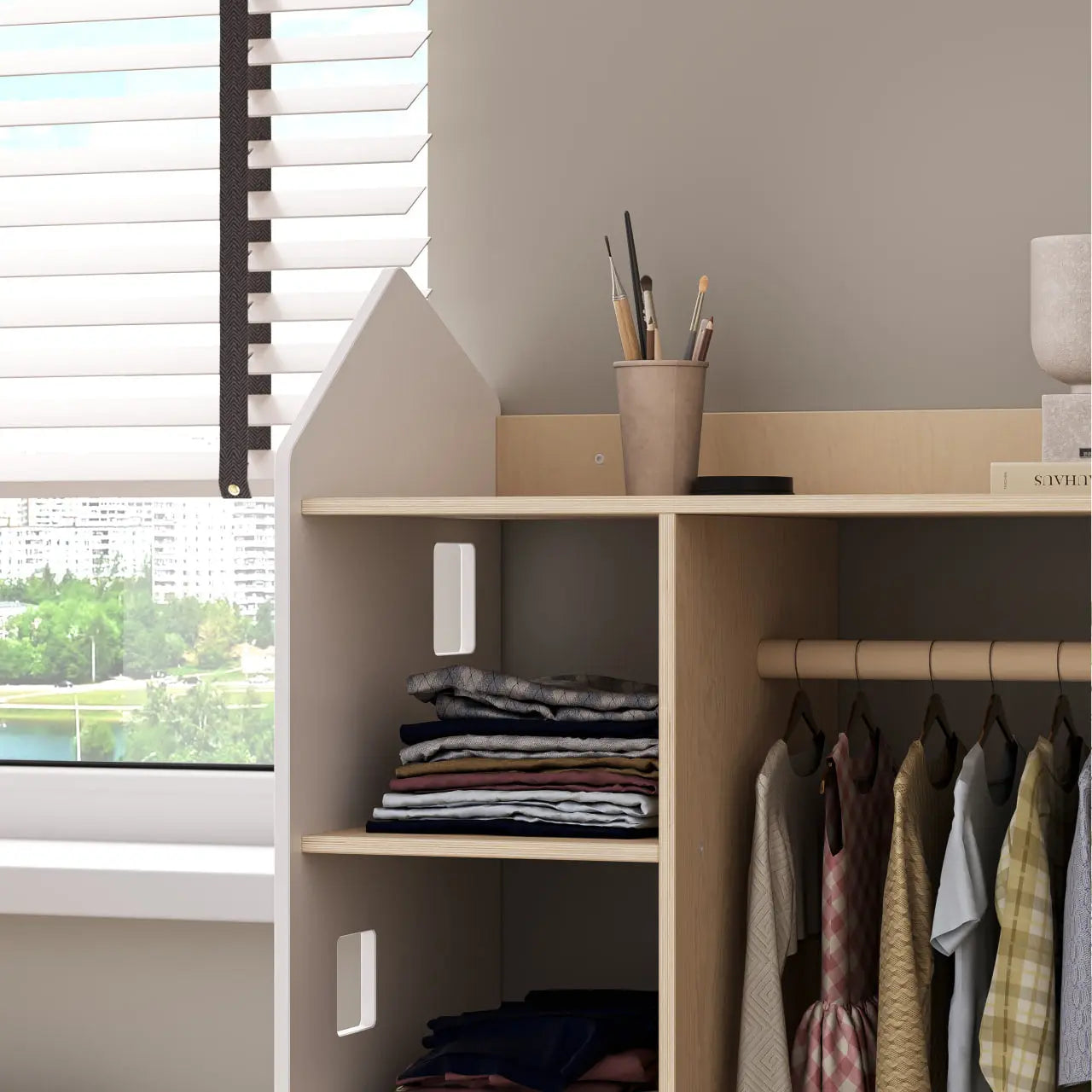 Penderie Montessori BusyKids - Couleur blanche BusyKids Europe s.r.o.