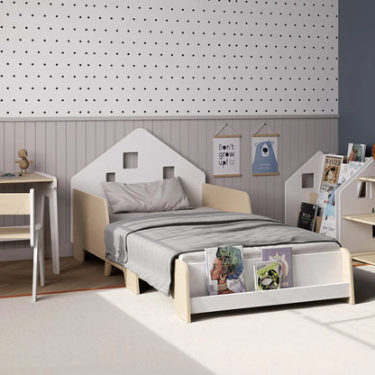 Lit Montessori extensible en forme de maison avec éclairage LED – Couleur blanche BusyKids Europe s.r.o.