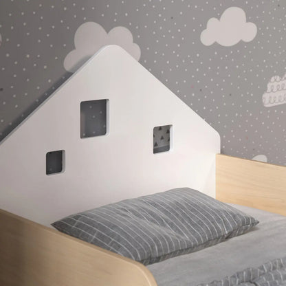 Lit Montessori extensible en forme de maison avec éclairage LED – Couleur blanche BusyKids Europe s.r.o.