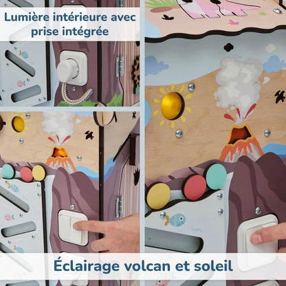 Busy board Maisonnette éducative DINO équipé d'un éclairage BusyKids Europe s.r.o.