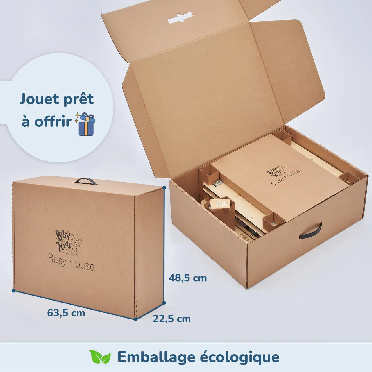 Ensemble - Busy board maisonnette natura et cube interactif Busykids