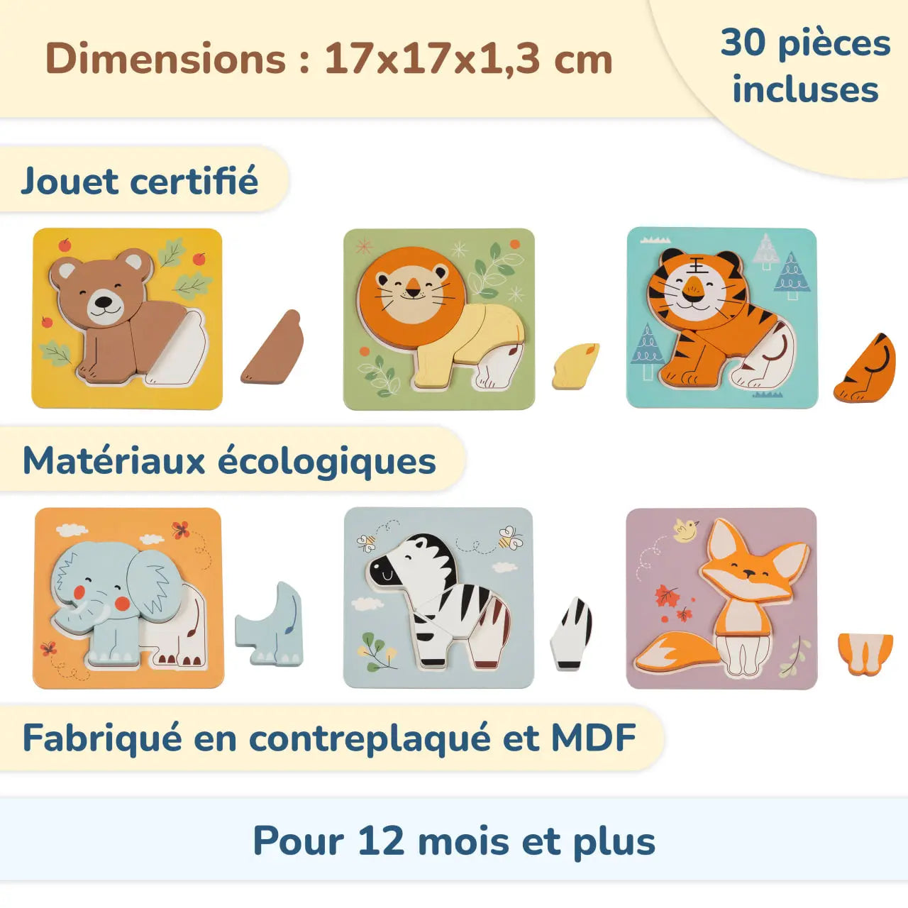 BusyKids Set de puzzles "Animaux" BusyKids Europe s.r.o.