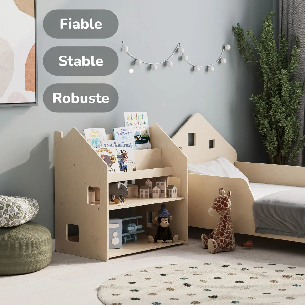 Étagère Montessori 2 en 1 polyvalente BusyKids Europe s.r.o.