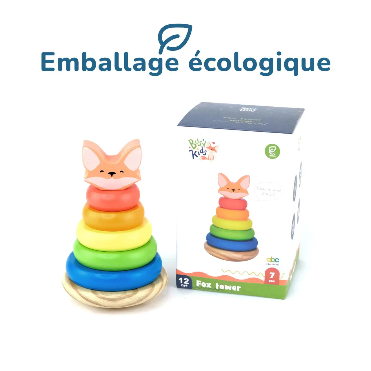 Pyramide en bois pour enfants "Renardeau" de BusyKids BusyKids Europe s.r.o.