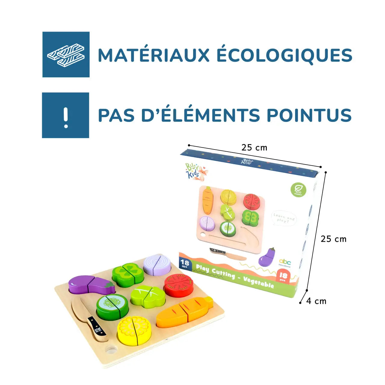Le trieur en bois  Montessori "Légumes" pour enfants BusyKids Europe s.r.o.