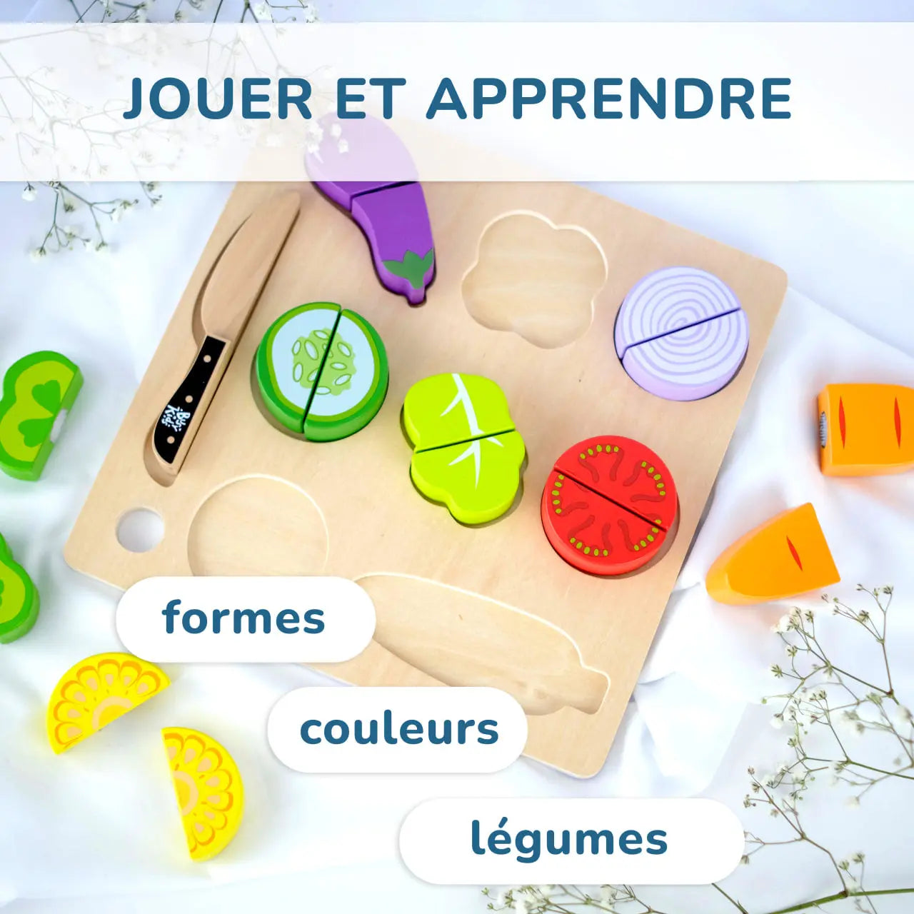 Le trieur en bois  Montessori "Légumes" pour enfants BusyKids Europe s.r.o.