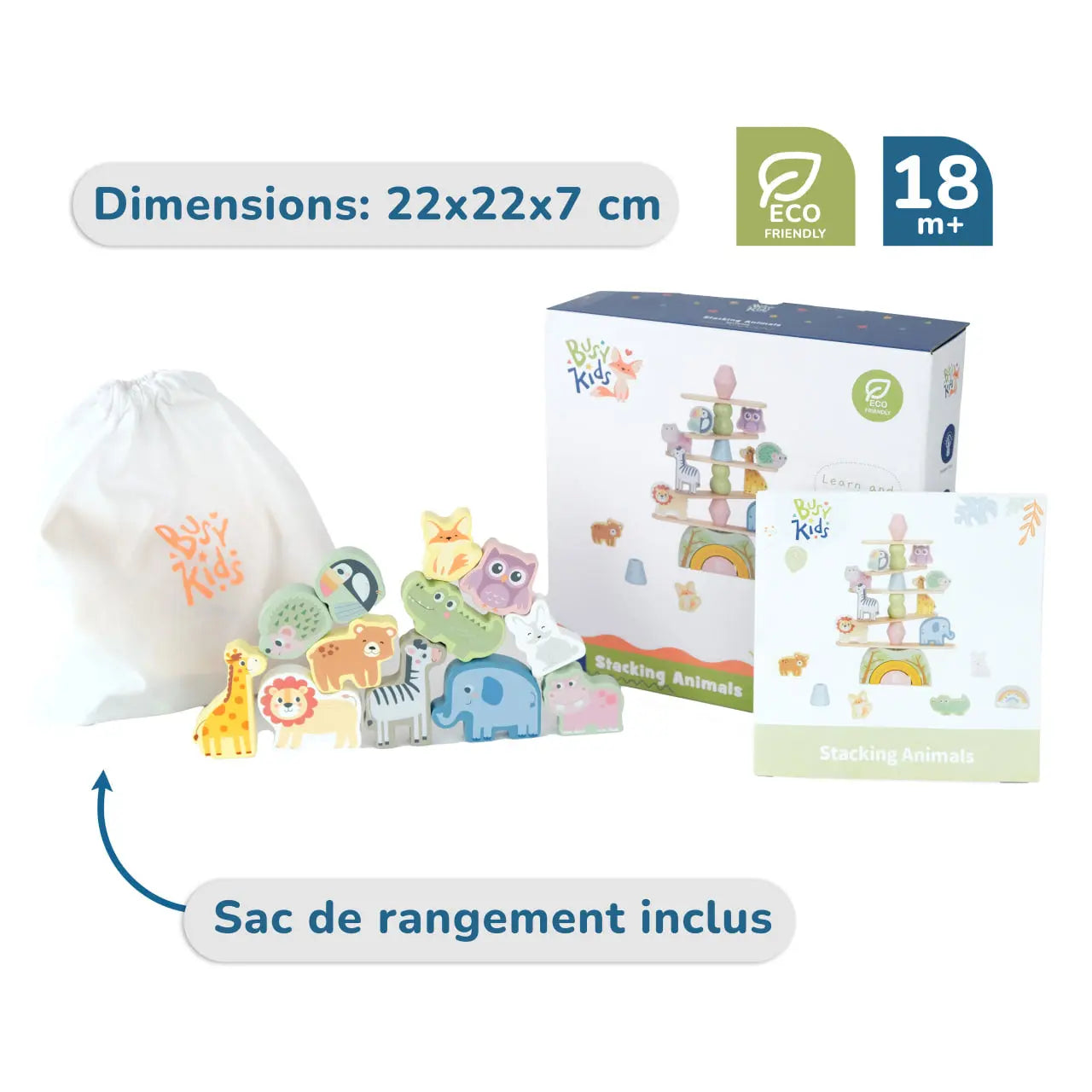 Jeu d'empilage d'animaux BusyKids BusyKids Europe s.r.o.
