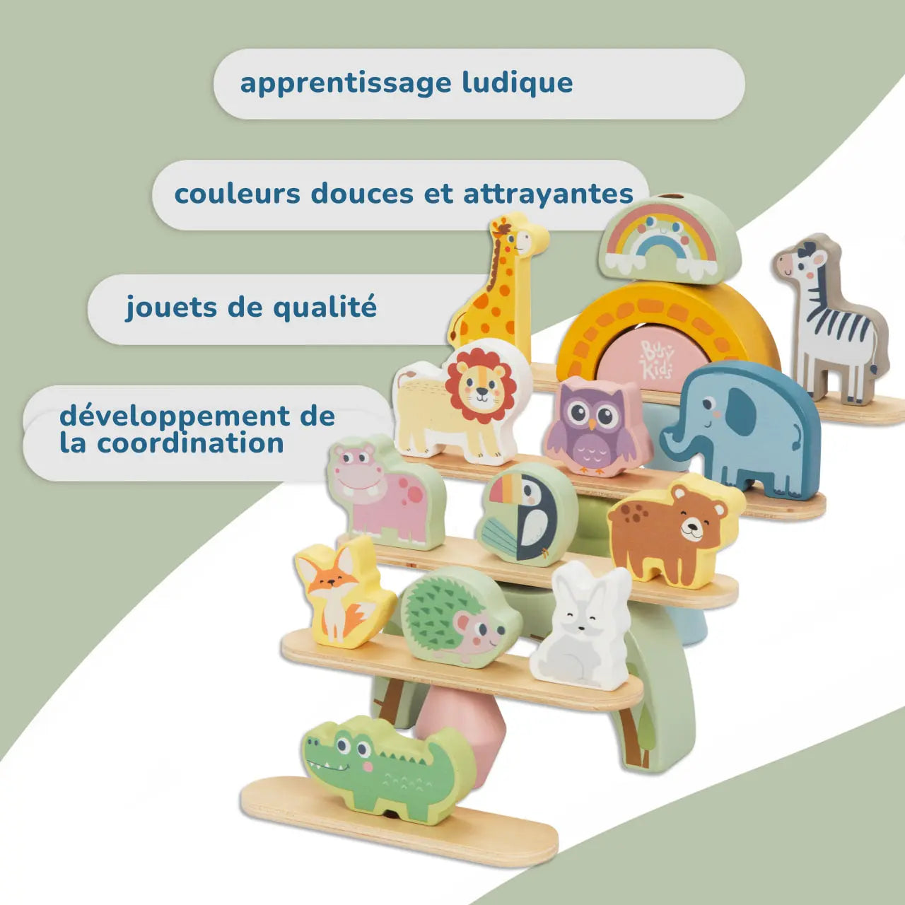 Jeu d'empilage d'animaux BusyKids BusyKids Europe s.r.o.