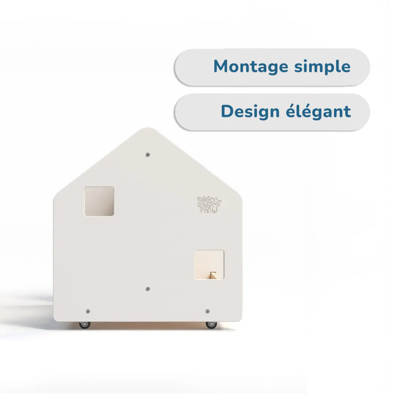 Bibliothèque enfant double-face sur roulettes - Couleur blanche BusyKids Europe s.r.o.