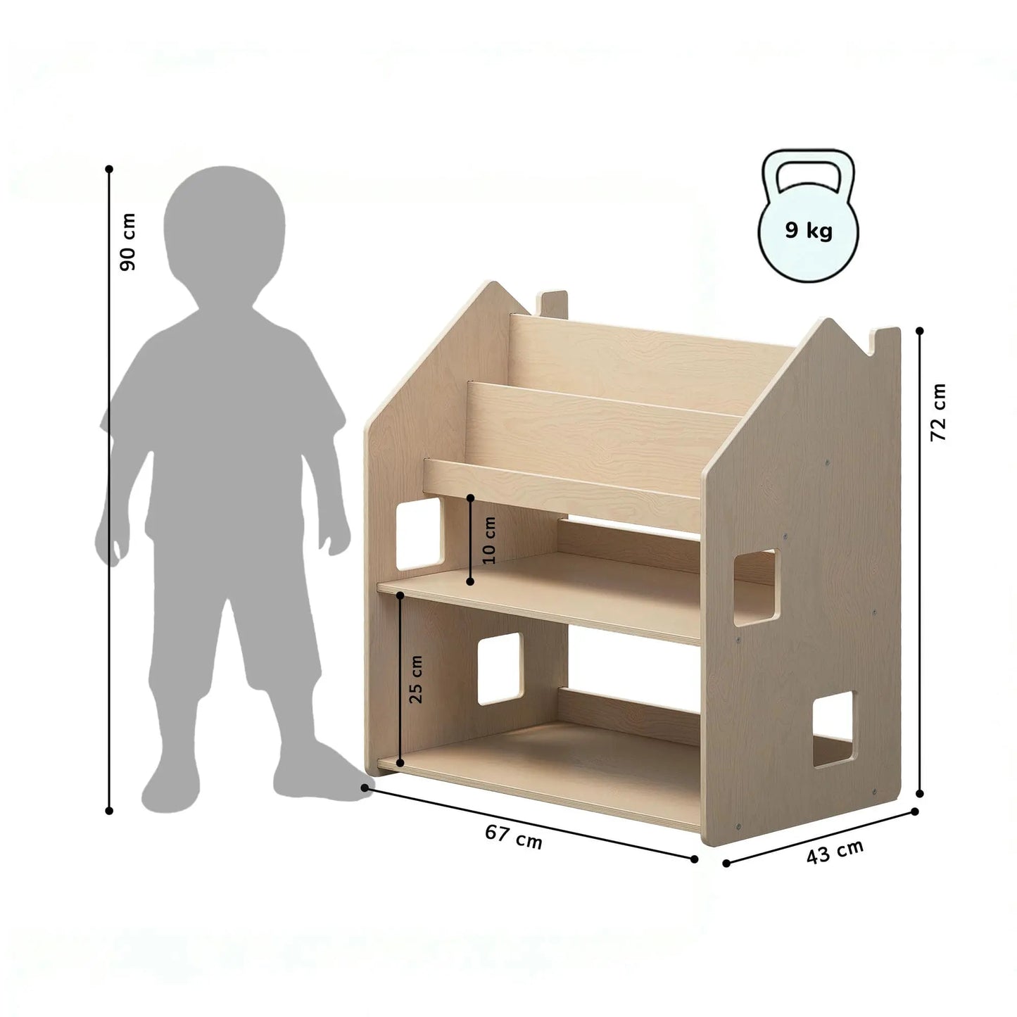Étagère Montessori 2 en 1 polyvalente BusyKids Europe s.r.o.